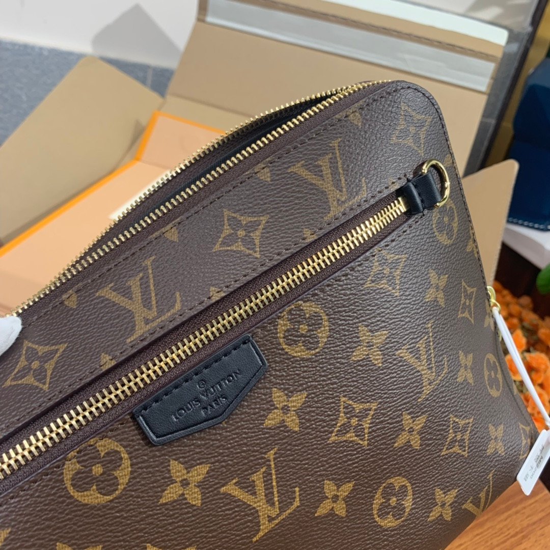 Louis Vuitton New Pouch 27cm Versatile Monogram & Damier Graphite Document Clutch and Tablet Organizer 14