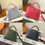 Louis Vuitton Capucines BB 27cm Handbag Taurillon Leather with Silver Hardware 4 Colors