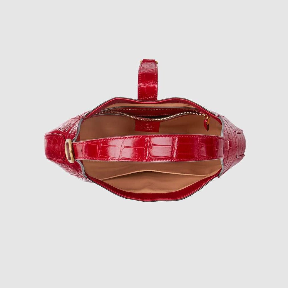 Gucci Jackie 1961 Small Shoulder Bag 27.5cm Premium Croc-Effect Leather 16