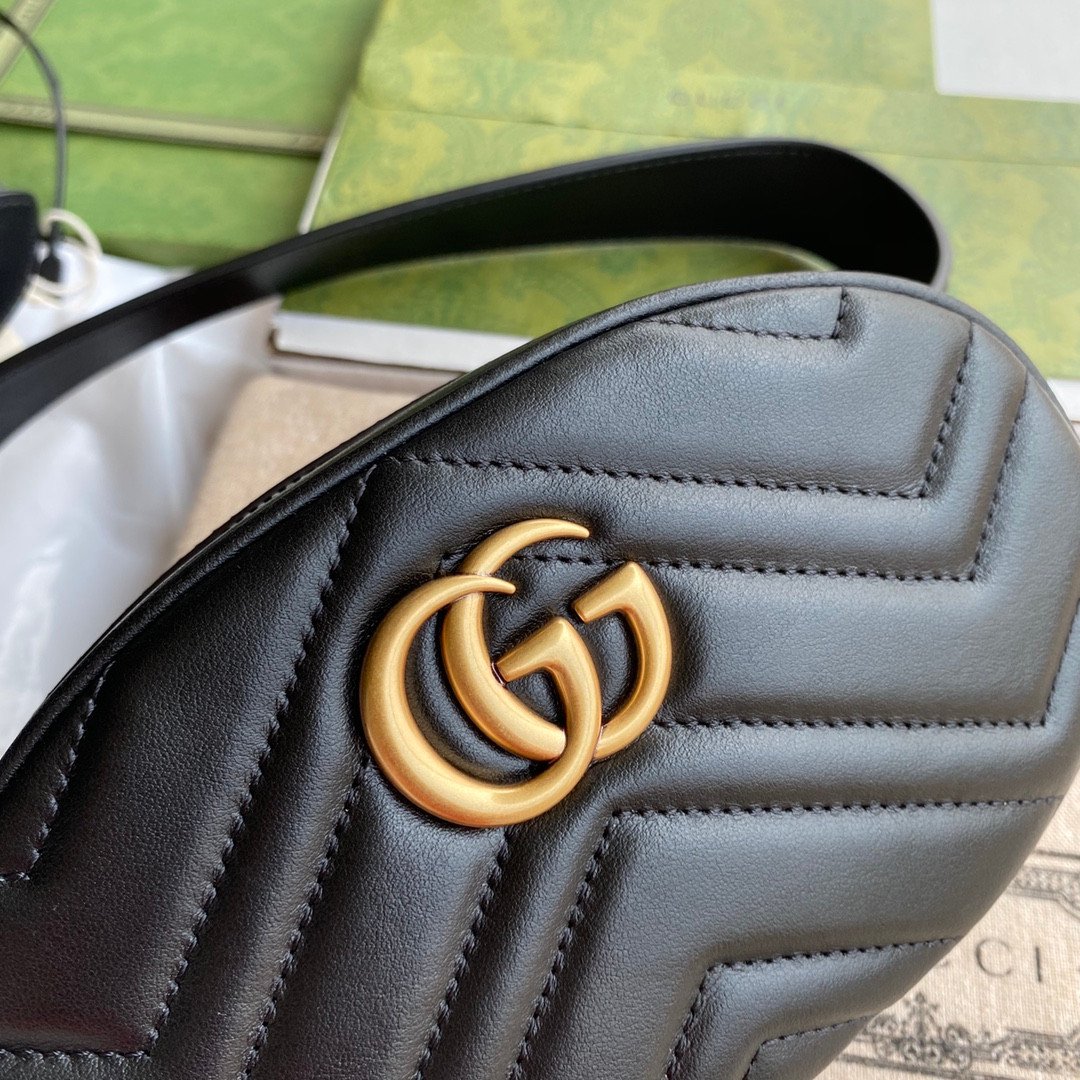 Gucci GG Marmont Matelassé Leather Belt Bag 3 Colors Original Italian Leather 16
