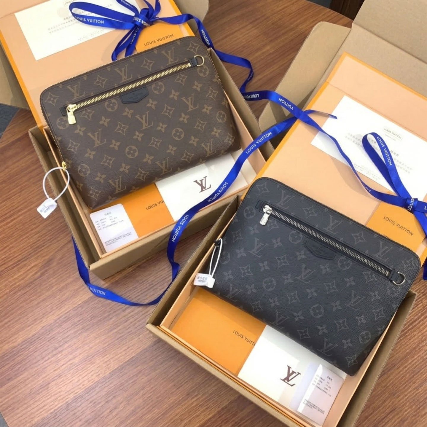 Louis Vuitton New Pouch 27cm Versatile Monogram & Damier Graphite Document Clutch and Tablet Organizer 19