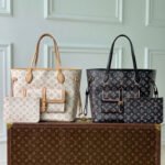 Louis Vuitton Neverfull MM Phantom Shadow Silk-Screen Canvas Tote Bag 31cm