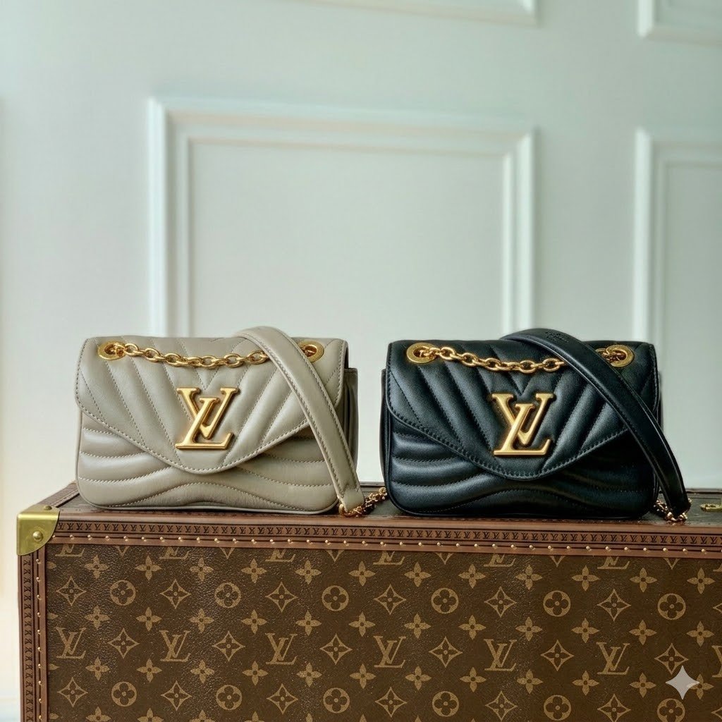 Louis Vuitton New Wave Small Chain Bag 21cm V-Quilted Leather Crossbody 19