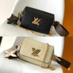 Louis Vuitton Twist MM Handbag Epi Leather with Monogram Strap & Charm 23cm