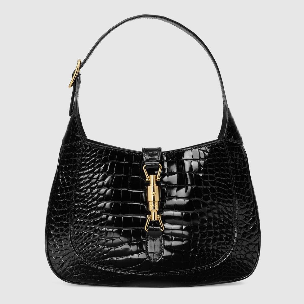 Gucci Jackie 1961 Small Shoulder Bag 27.5cm Premium Croc-Effect Leather 2