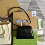Gucci Small GG Embossed Leather Top Handle Shoulder Bag 28.5cm NFC Edition 2