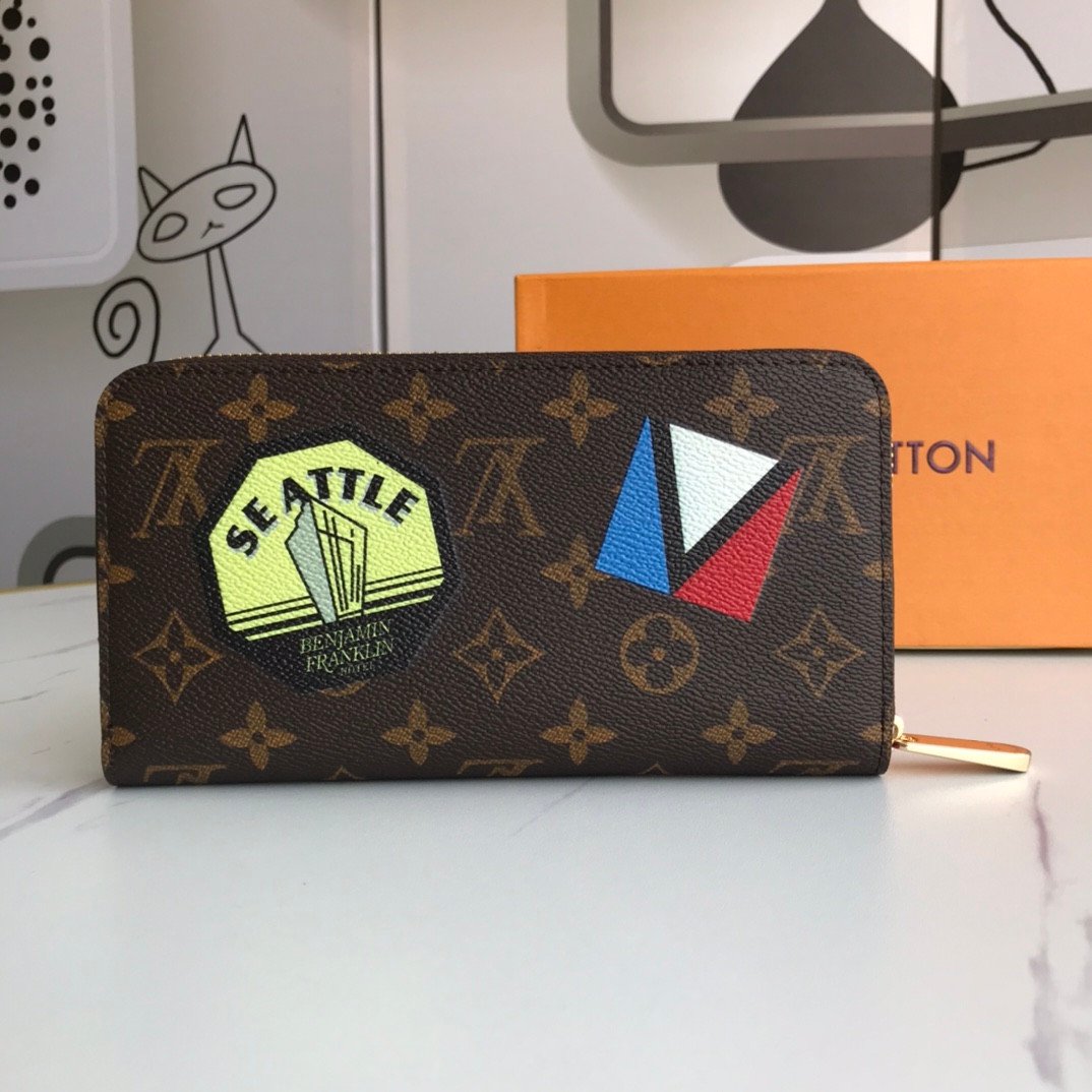 Louis Vuitton M60017 Zippy Wallet 19cm Limited Edition Silkscreen Monogram Canvas 2