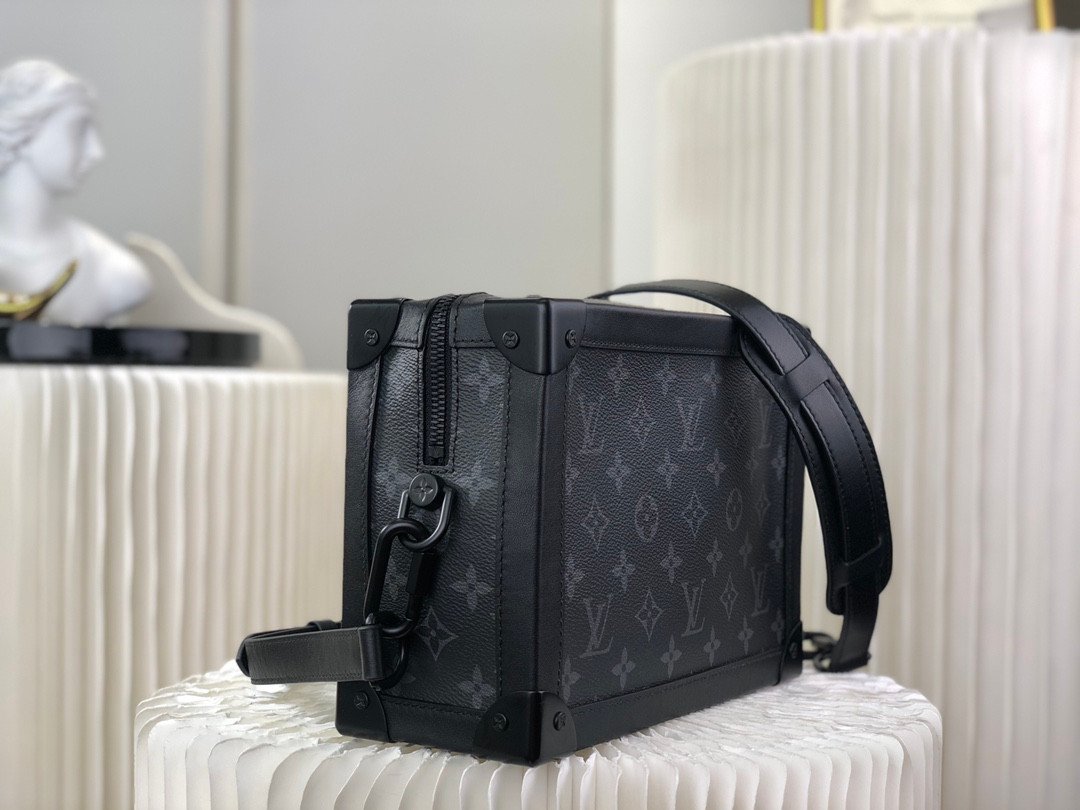 Louis Vuitton Soft Trunk in Monogram Eclipse Canvas Virgil Abloh Edition Unisex Crossbody Bag 25cm 2
