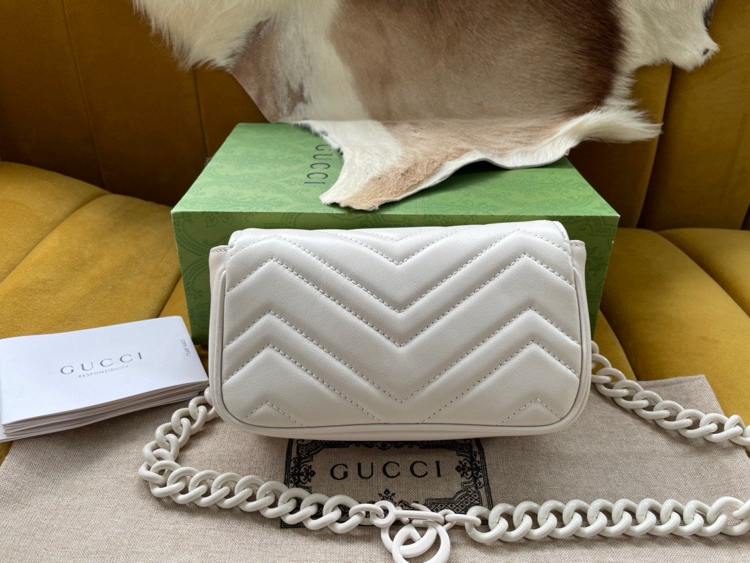 Gucci GG Marmont Super Mini Bag 16.5cm Tonal Ceramic Hardware Edition 20