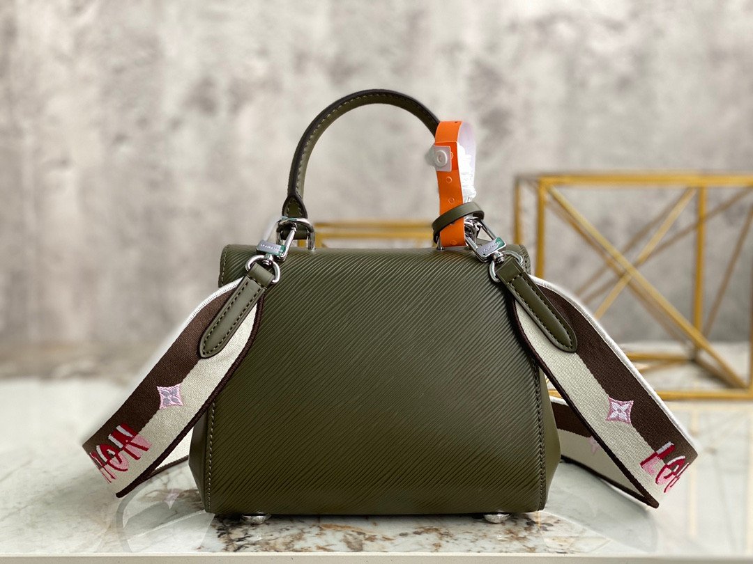 Louis Vuitton Cluny Mini 20cm Epi Leather Handbag with Reversible Jacquard Strap 22
