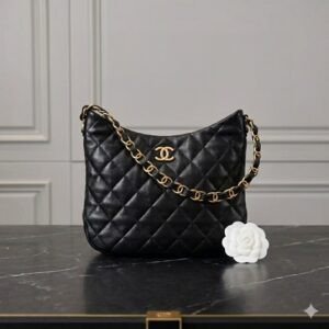Chanel Classic Diamond Quilted Authentic Lambskin Shoulder Bag with Thick 24K Vintage Gold Hardware 2 Sizes