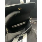 Chanel Black Quilted Lambskin Mini Flap Bag 15cm with Pearl Handle & Vintage Hardware 29