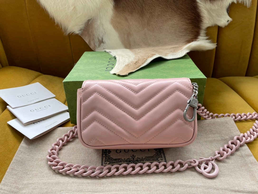 Gucci GG Marmont Super Mini Bag 16.5cm Tonal Ceramic Hardware Edition 29