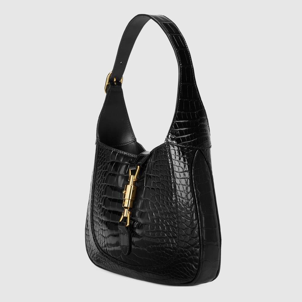 Gucci Jackie 1961 Small Shoulder Bag 27.5cm Premium Croc-Effect Leather 3