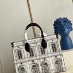 Louis Vuitton x Fornasetti OnTheGo MM Tote Bag 35cm Architettura Matte Calfskin Leather 3