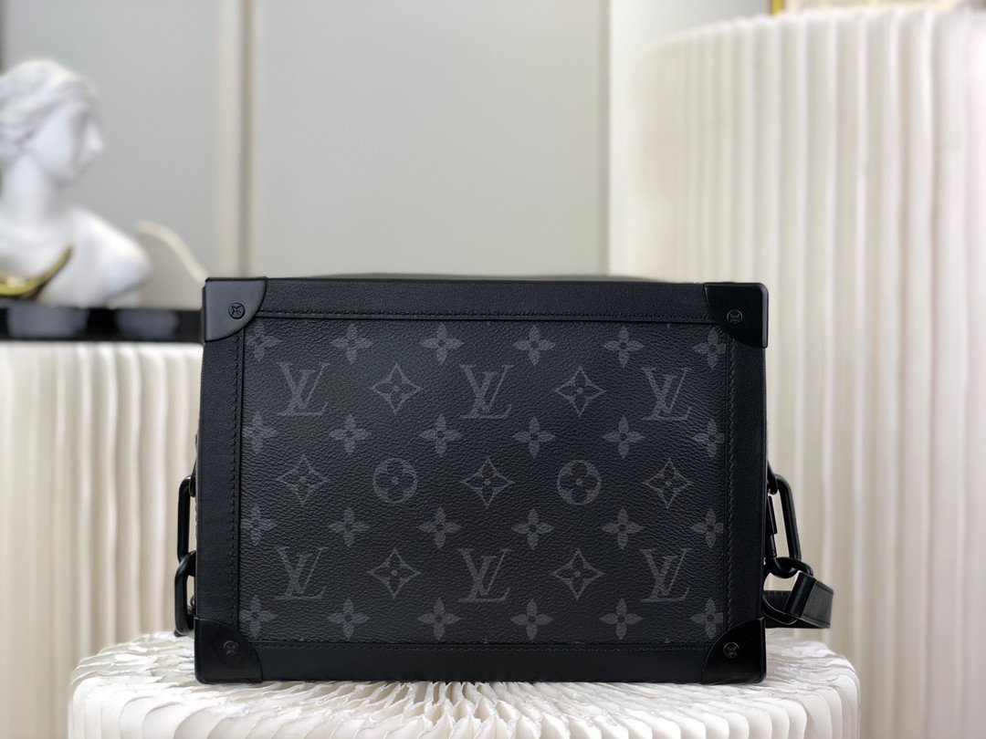 Louis Vuitton Soft Trunk in Monogram Eclipse Canvas Virgil Abloh Edition Unisex Crossbody Bag 25cm 3