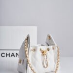 Chanel 26C Collection Size 25 Mini Drawstring Handbag 4 Colors Caviar Leather “Effortless Chic” Bucket Bag 32