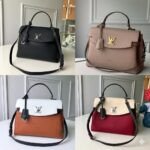 Louis Vuitton Lockme Ever Supple Calfskin Leather Top Handle Bag 31cm 4 Colors