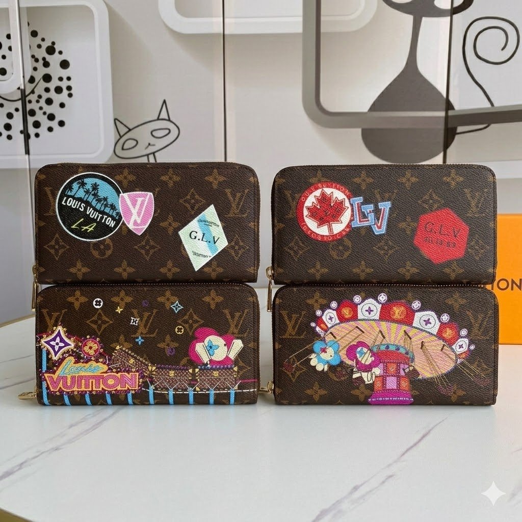 Louis Vuitton M60017 Zippy Wallet 19cm Limited Edition Silkscreen Monogram Canvas 36