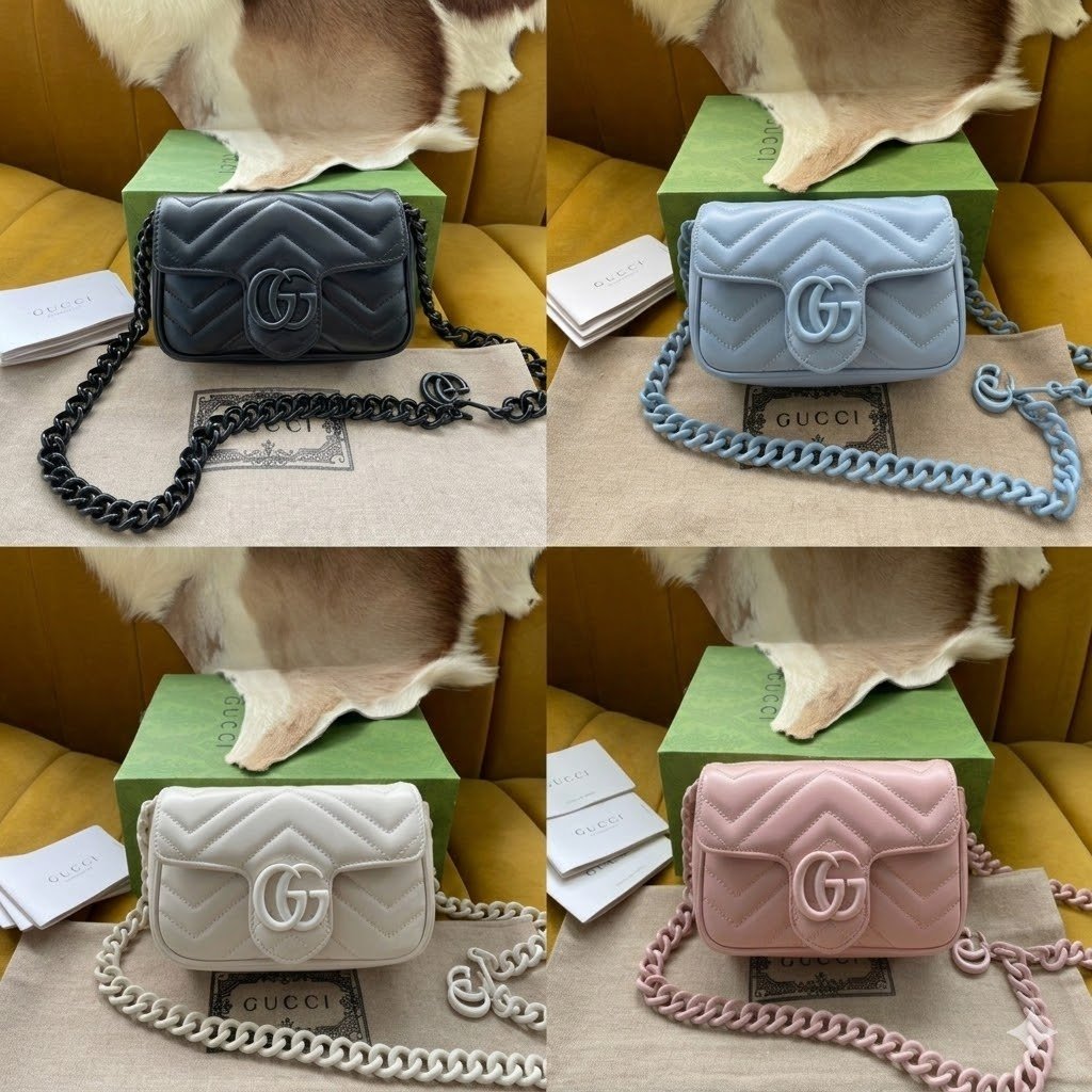 Gucci GG Marmont Super Mini Bag 16.5cm Tonal Ceramic Hardware Edition 37