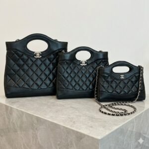 CHANEL Authentic-Grade Quilted Leather Top Handle Chain Tote Bag 3 Sizes