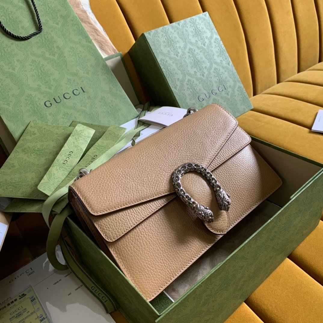 Gucci Dionysus Small Textured Leather Shoulder Bag 28cm Tiger Head Spur & Swarovski Crystals 37