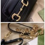 Gucci Horsebit 1955 Top Handle Bag 22cm Black Leather Dual Strap Edition 4
