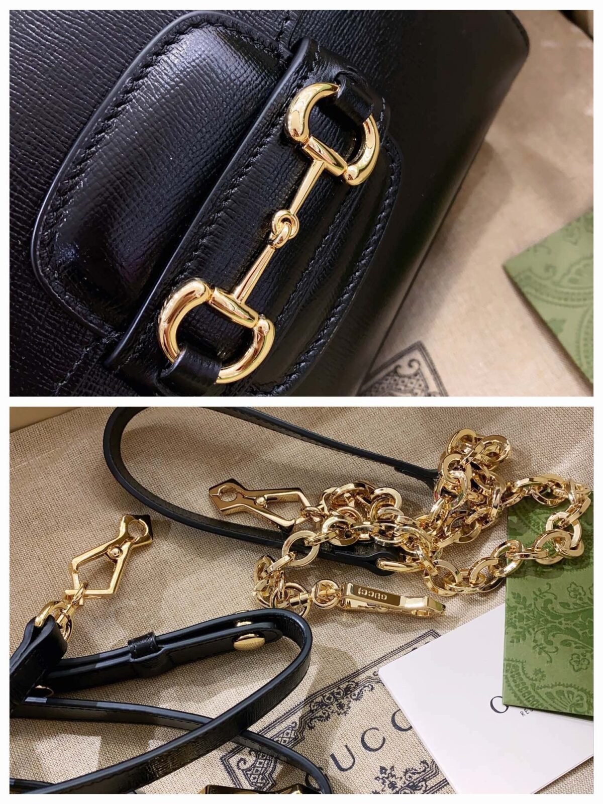 Gucci Horsebit 1955 Top Handle Bag 22cm Black Leather Dual Strap Edition 4