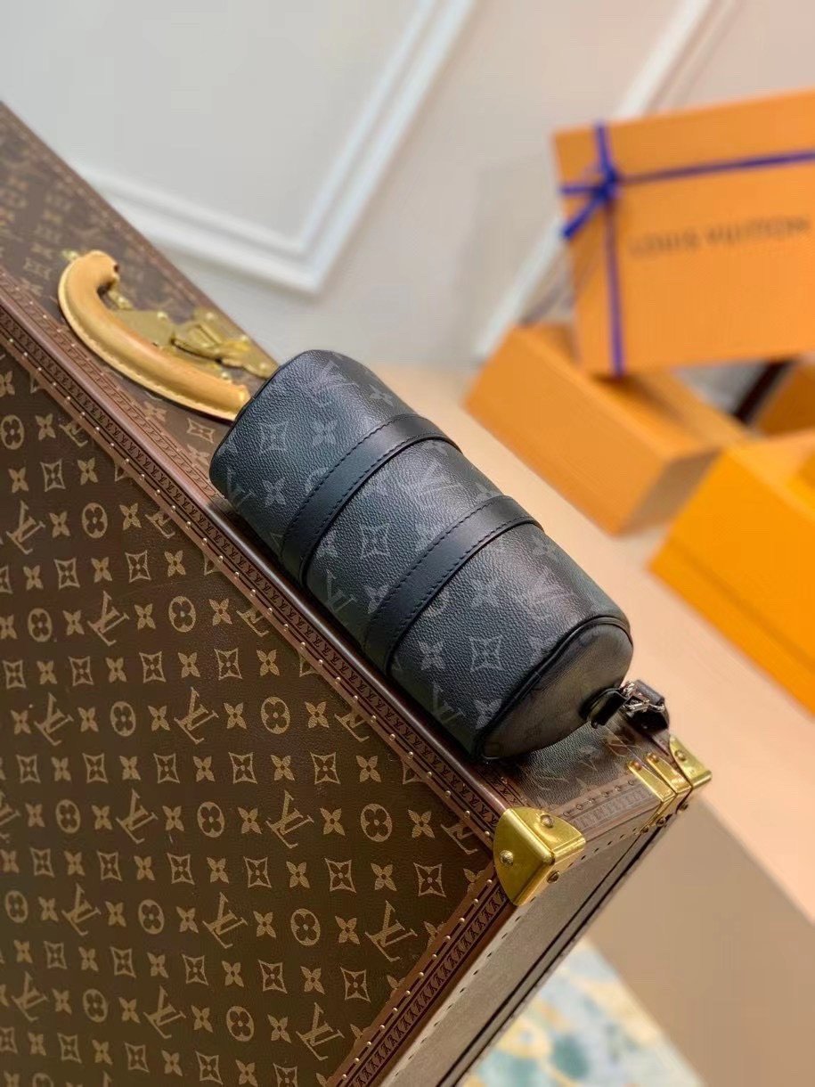 Louis Vuitton Keepall XS Monogram Eclipse – Classic Black Mini Duffle Bag 21cm 4