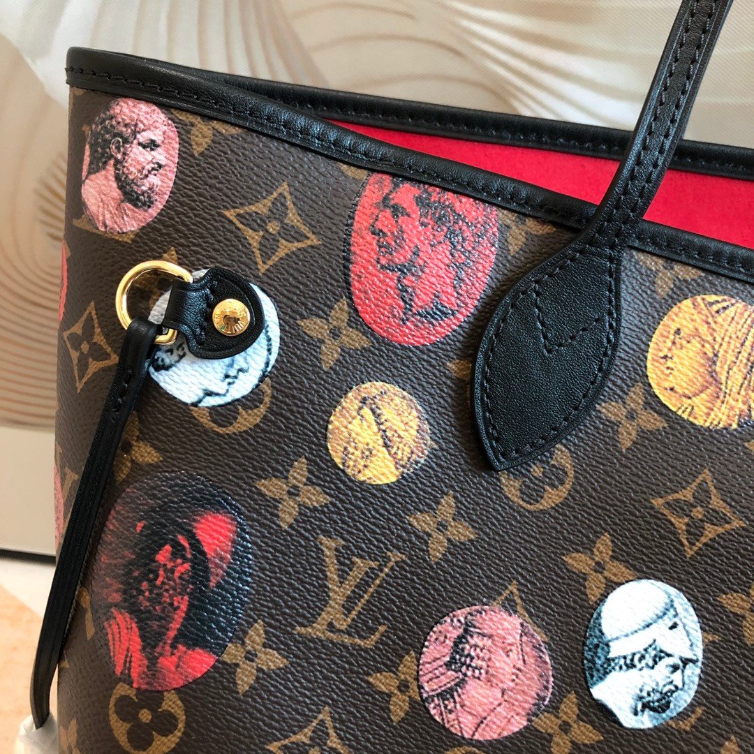 Louis Vuitton x Fornasetti Neverfull MM Tote Bag Limited Edition Monogram Cameo Canvas 31cm 4