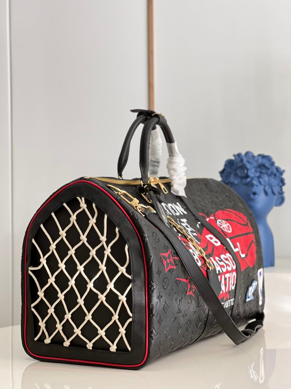 Louis Vuitton x NBA Keepall Bandoulière 50 Championship Jacket Edition Embossed Leather Travel Bag 55cm 4