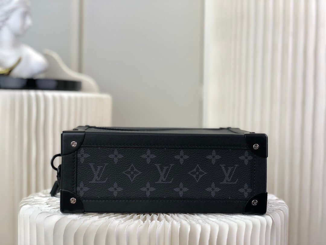 Louis Vuitton Soft Trunk in Monogram Eclipse Canvas Virgil Abloh Edition Unisex Crossbody Bag 25cm 4
