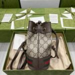 Gucci Ophidia Mini Bucket Bag GG Supreme Canvas with Signature Web Stripe 4