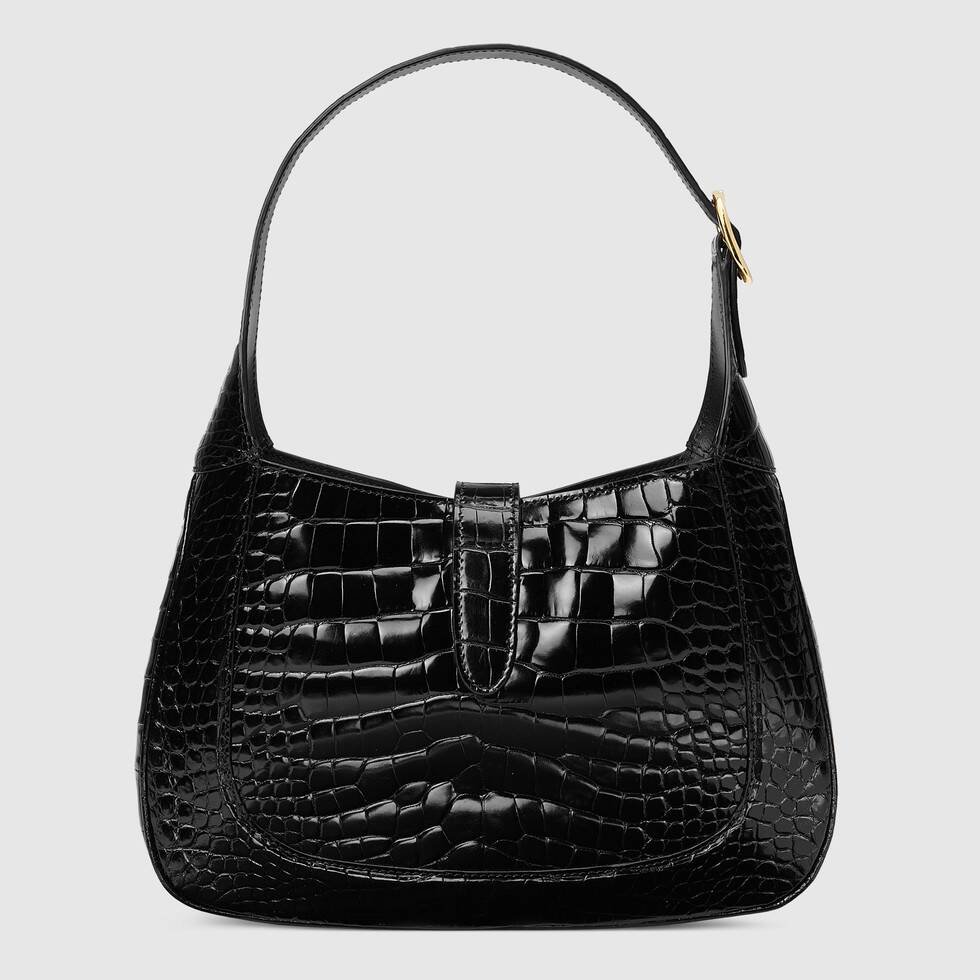 Gucci Jackie 1961 Small Shoulder Bag 27.5cm Premium Croc-Effect Leather 4