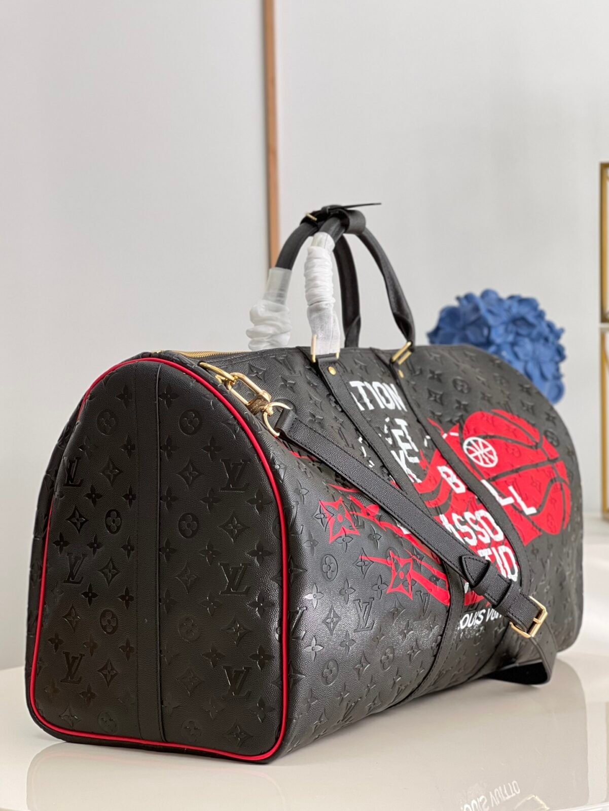Louis Vuitton x NBA Keepall Bandoulière 50 Championship Jacket Edition Embossed Leather Travel Bag 55cm 5