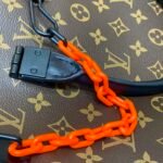 Louis Vuitton Sac Plat Messenger Tote Bag 36cm Virgil Abloh Monogram Canvas with Neon Chain 5