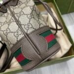 Gucci Ophidia Mini Bucket Bag GG Supreme Canvas with Signature Web Stripe 5