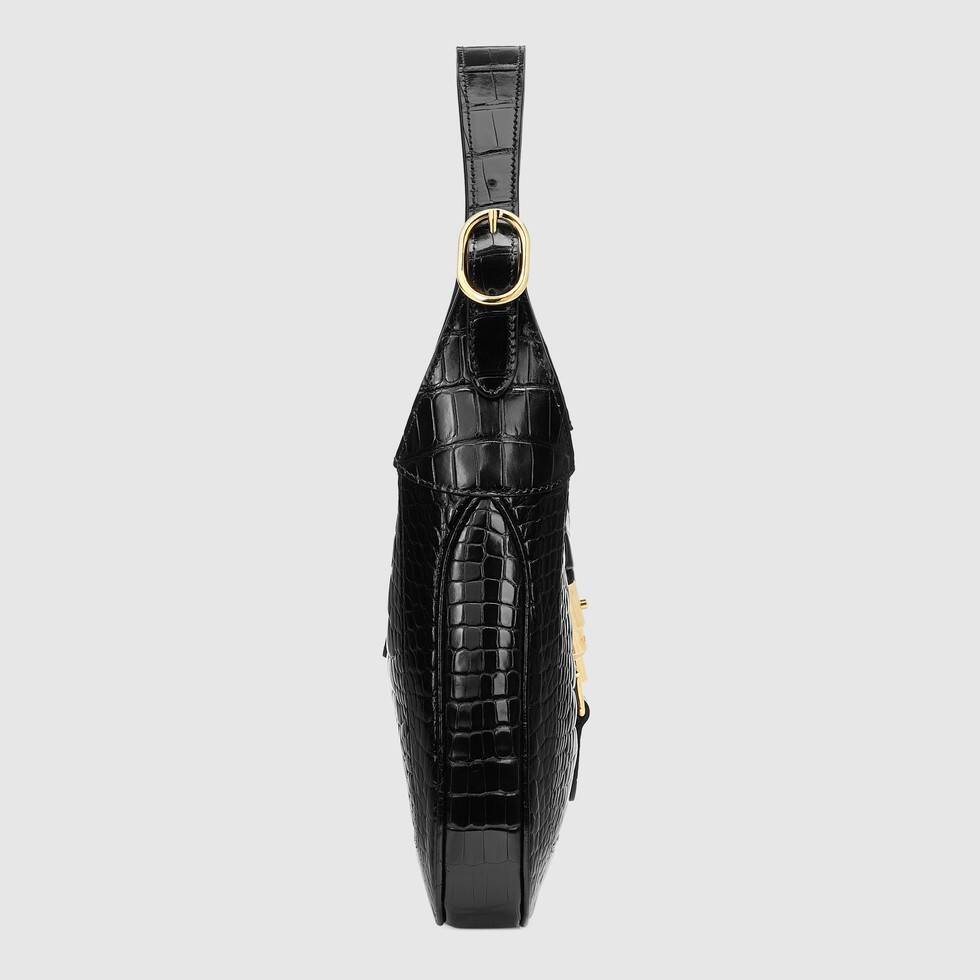 Gucci Jackie 1961 Small Shoulder Bag 27.5cm Premium Croc-Effect Leather 5