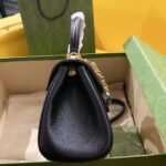 Gucci Horsebit 1955 Top Handle Bag 22cm Black Leather Dual Strap Edition 6