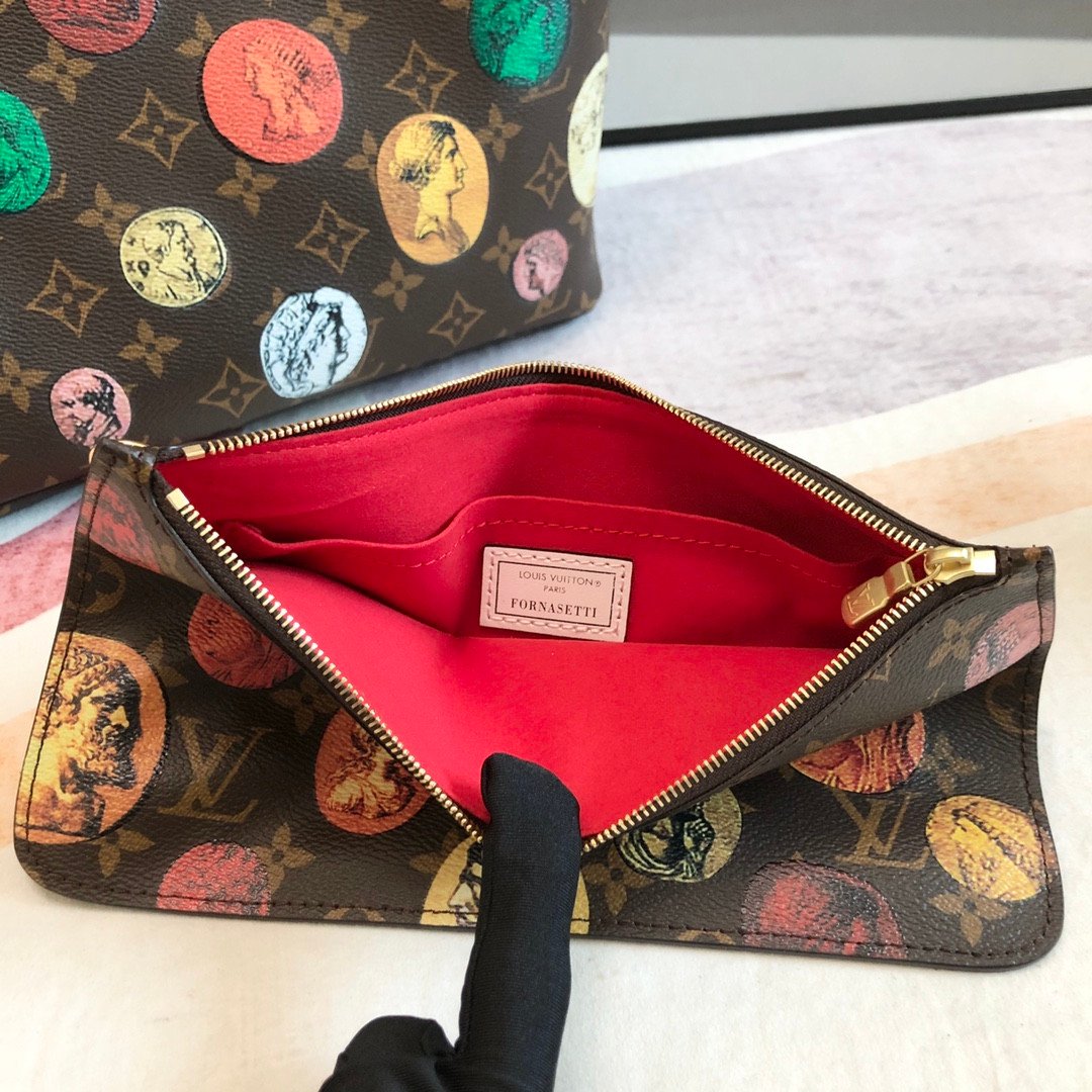 Louis Vuitton x Fornasetti Neverfull MM Tote Bag Limited Edition Monogram Cameo Canvas 31cm 7