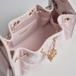 Chanel 26C Collection Size 25 Mini Drawstring Handbag 4 Colors Caviar Leather “Effortless Chic” Bucket Bag 7