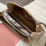 Louis Vuitton Capucines BB 27cm Handle Bag Elephant Grey Taurillon Leather with Exotic Python Details 8