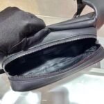 Prada Soft Leather Crossbody Messenger Bag with Detachable Pouch 22cm Modern Black 8