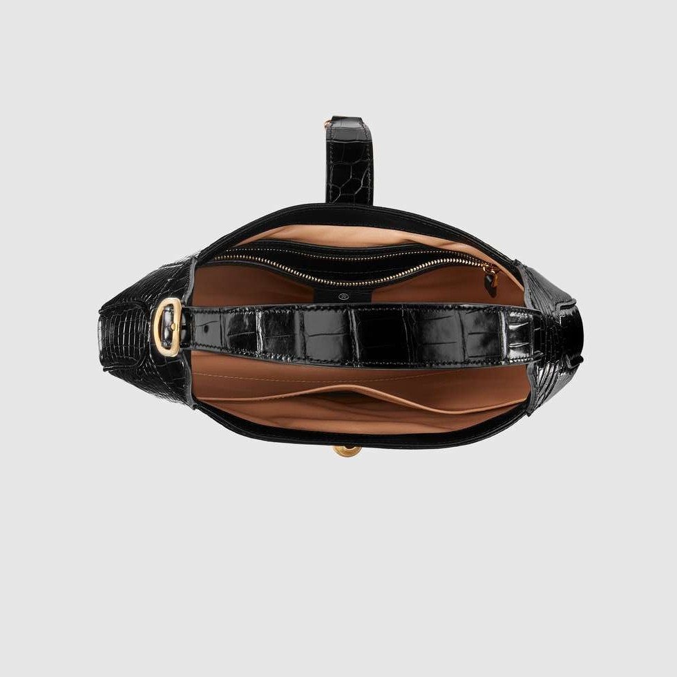 Gucci Jackie 1961 Small Shoulder Bag 27.5cm Premium Croc-Effect Leather 8