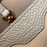 Louis Vuitton Capucines BB 27cm Handle Bag Elephant Grey Taurillon Leather with Exotic Python Details 9