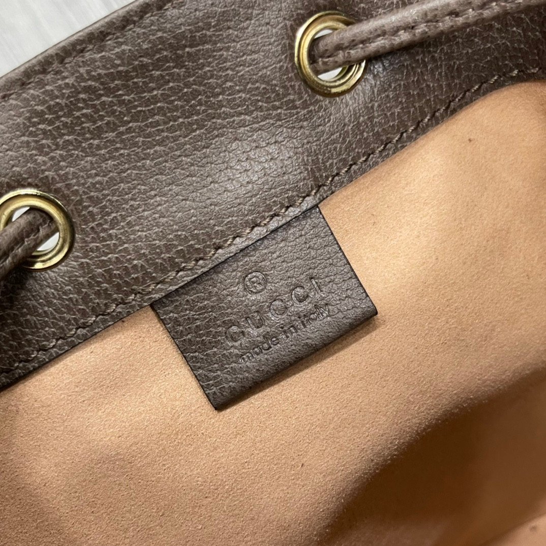 Gucci Ophidia Mini Bucket Bag GG Supreme Canvas with Signature Web Stripe 9