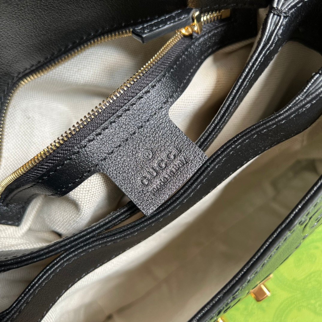 Gucci Small GG Embossed Leather Top Handle Shoulder Bag 28.5cm NFC Edition 9