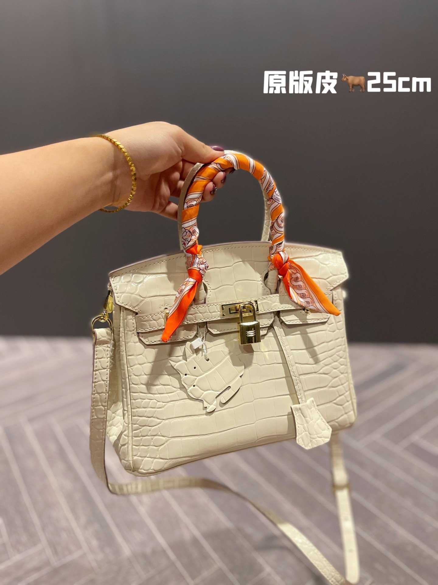 Hermès 25cm Birkin-Style Exotic Crocodile Embossed Leather Handbag Luxury Celebrity Edition 5 Colors 1