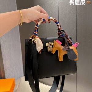 Hermès Kelly Style 25cm Birkin Handbag Top-Grain Epsom Leather Fashion Tote for Women