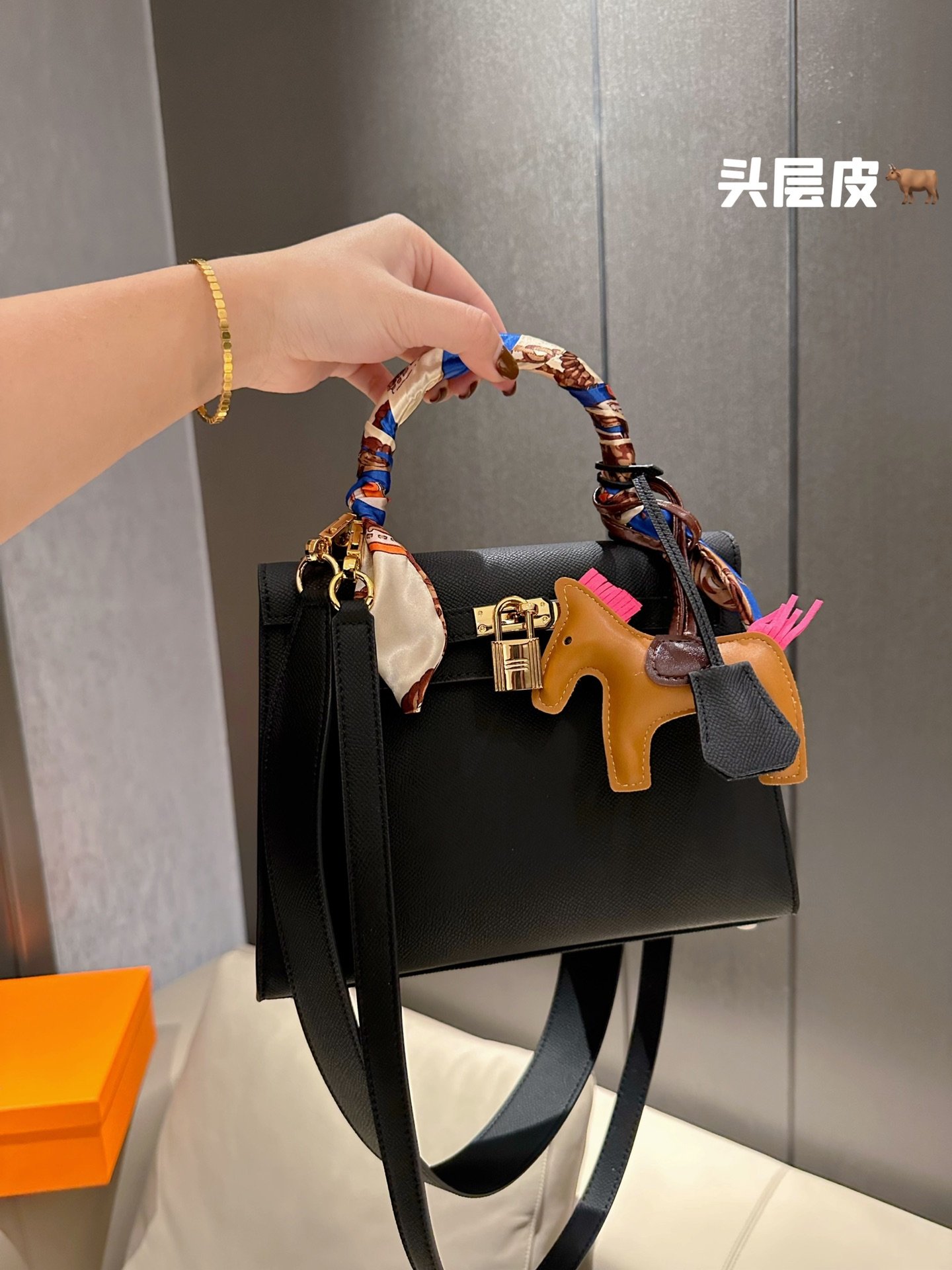 Hermès Kelly Style 25cm Birkin Handbag Top-Grain Epsom Leather Fashion Tote for Women 1